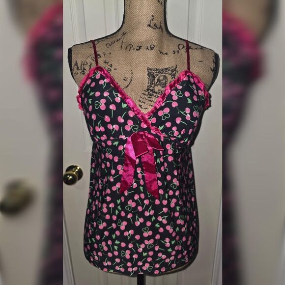 Cherry Print Babydoll Cami by jenni by Jennifer Moore - Picture 1 of 4